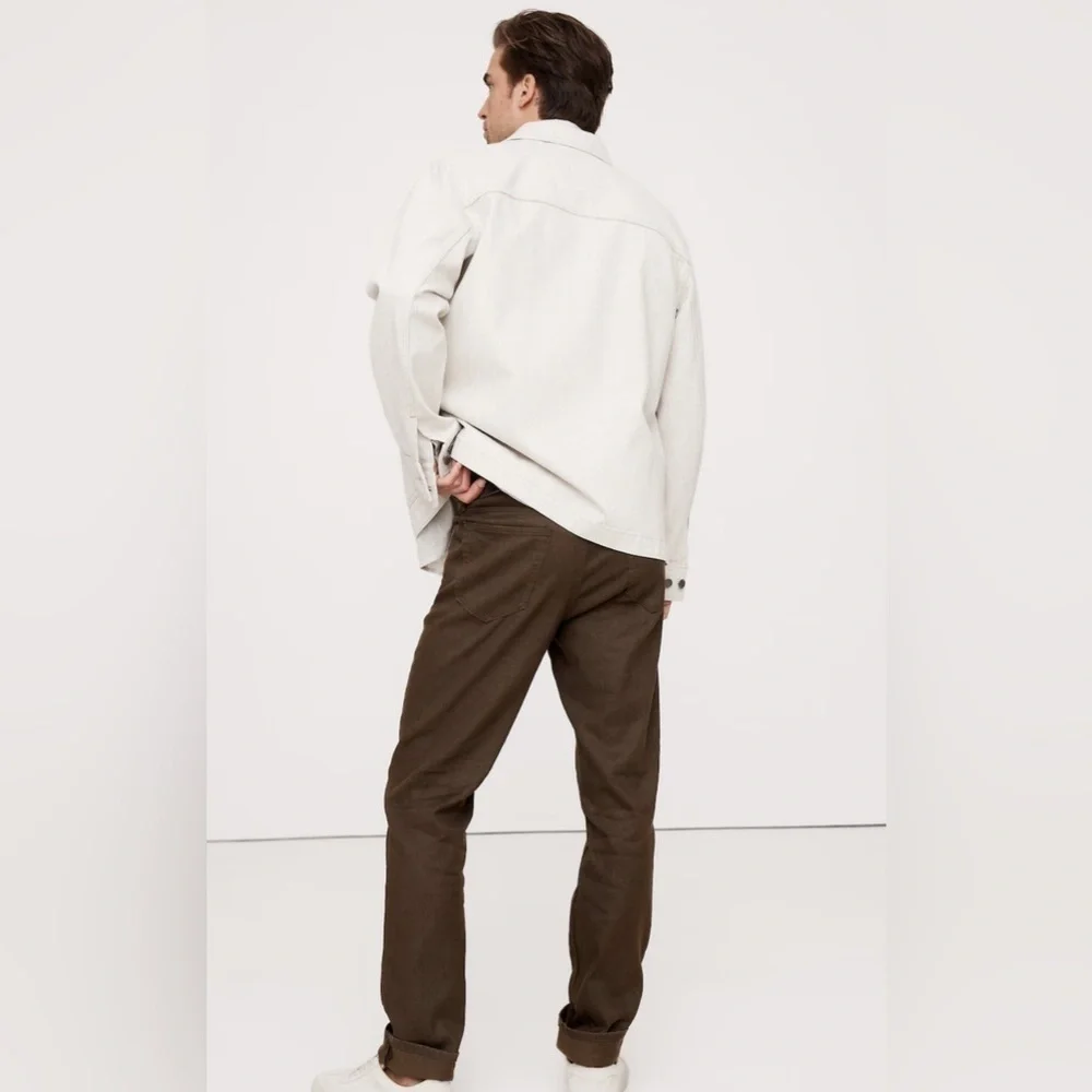Banana Republic Men’s Slim Linen-Cotton Traveler Pants Brown Sz 34x32