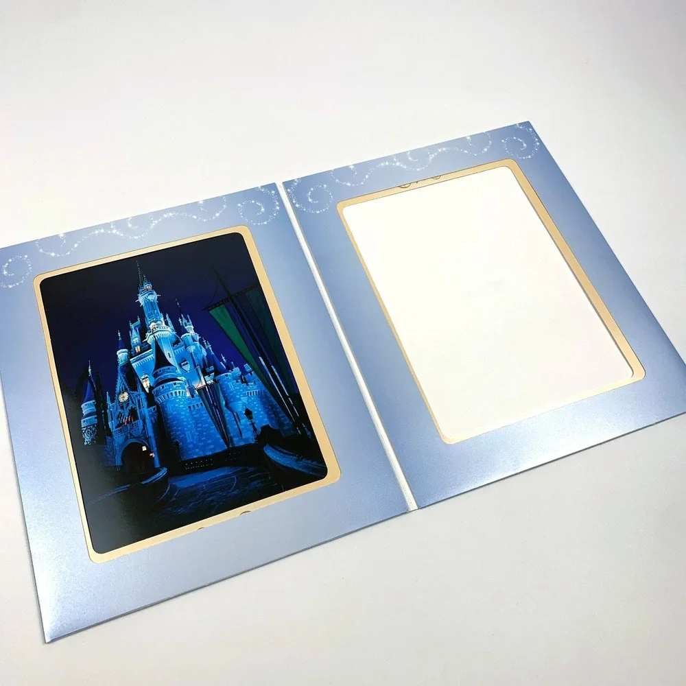 WDW Magic Kingdom Cinderellas Royal Table Photo‎ Folder Frame Night Castle Blue