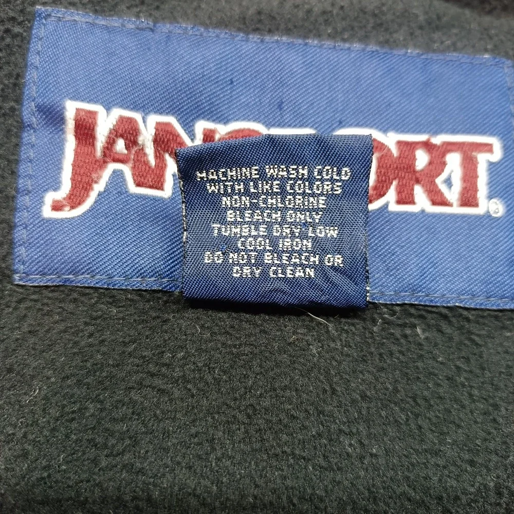 Vtg 90s Notre Dame JanSport Jacket Full‎ Zip Fleece Lined Adult XXL Green Suede