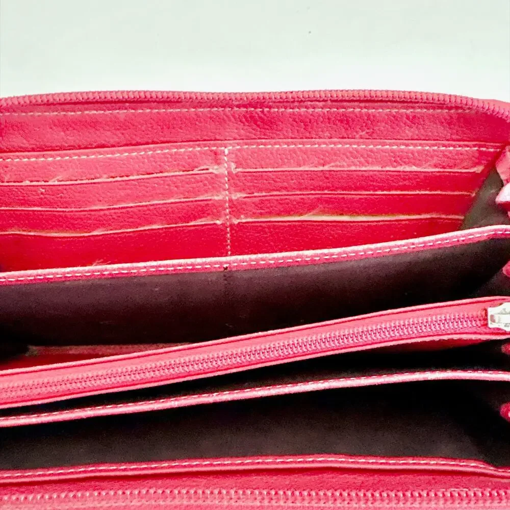 Levenger red leather